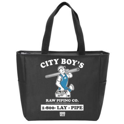 City Boy’s Raw Piping Co 1800 Lay Pipe Zip Tote Bag