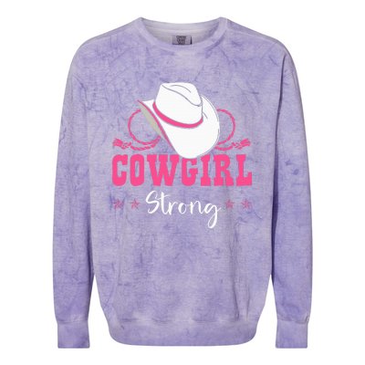 Cowgirl Barrel Racing Roping Horseback Riding Rodeo Colorblast Crewneck Sweatshirt