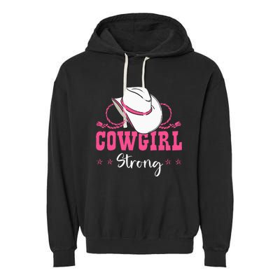 Cowgirl Barrel Racing Roping Horseback Riding Rodeo Garment-Dyed Fleece Hoodie