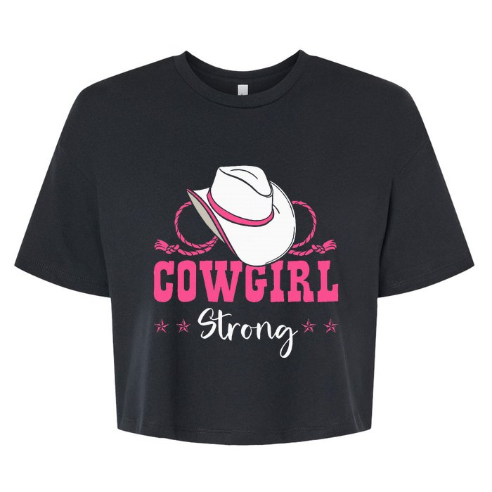 Cowgirl Barrel Racing Roping Horseback Riding Rodeo Bella+Canvas Jersey Crop Tee