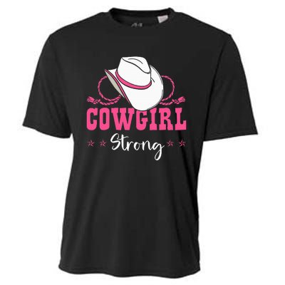 Cowgirl Barrel Racing Roping Horseback Riding Rodeo Cooling Performance Crew T-Shirt