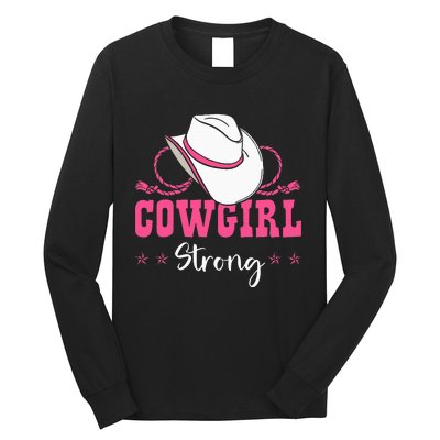 Cowgirl Barrel Racing Roping Horseback Riding Rodeo Long Sleeve Shirt