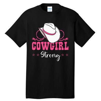 Cowgirl Barrel Racing Roping Horseback Riding Rodeo Tall T-Shirt