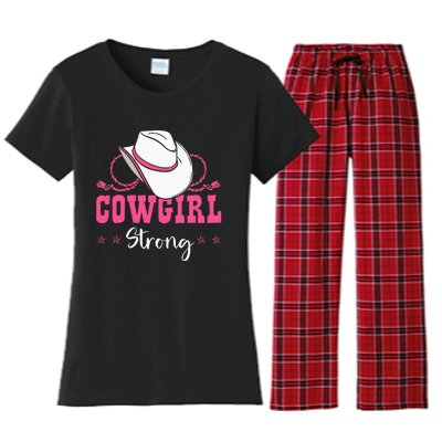 Cowgirl Barrel Racing Roping Horseback Riding Rodeo Women's Flannel Pajama Set