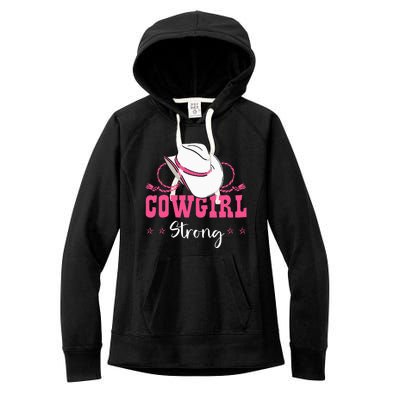 Cowgirl Barrel Racing Roping Horseback Riding Rodeo Women's Fleece Hoodie