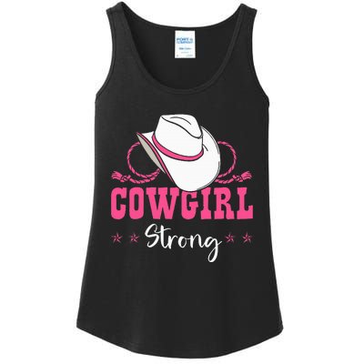 Cowgirl Barrel Racing Roping Horseback Riding Rodeo Ladies Essential Tank