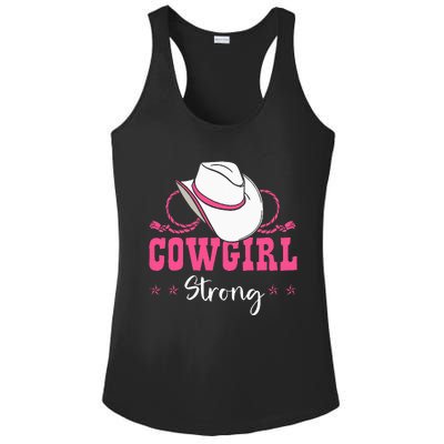 Cowgirl Barrel Racing Roping Horseback Riding Rodeo Ladies PosiCharge Competitor Racerback Tank