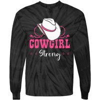 Cowgirl Barrel Racing Roping Horseback Riding Rodeo Tie-Dye Long Sleeve Shirt