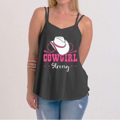 Cowgirl Barrel Racing Roping Horseback Riding Rodeo Women's Strappy Tank