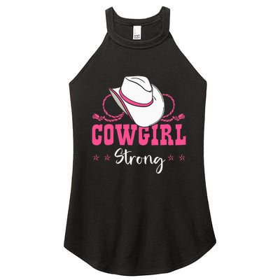 Cowgirl Barrel Racing Roping Horseback Riding Rodeo Women's Perfect Tri Rocker Tank