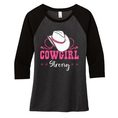 Cowgirl Barrel Racing Roping Horseback Riding Rodeo Women's Tri-Blend 3/4-Sleeve Raglan Shirt