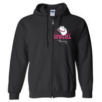 Cowgirl Barrel Racing Roping Horseback Riding Rodeo Full Zip Hoodie