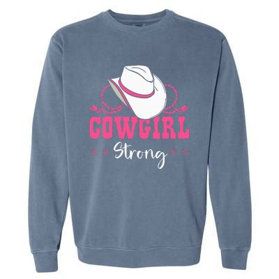 Cowgirl Barrel Racing Roping Horseback Riding Rodeo Garment-Dyed Sweatshirt