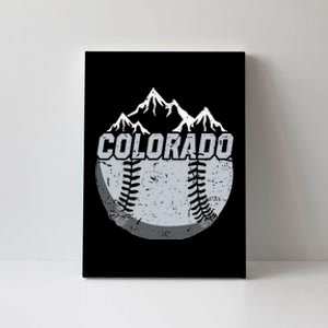 Colorado Baseball Rocky Mountains Design Canvas