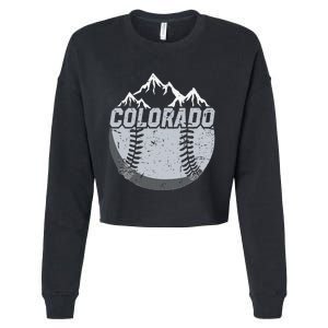 Colorado Baseball Rocky Mountains Design Cropped Pullover Crew