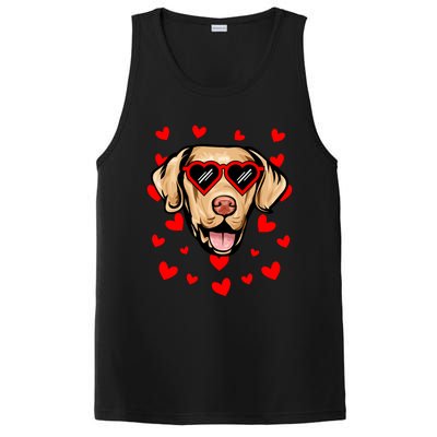 Chesapeake Bay Retriever Valentines Day Love Heart Glasses Gift PosiCharge Competitor Tank