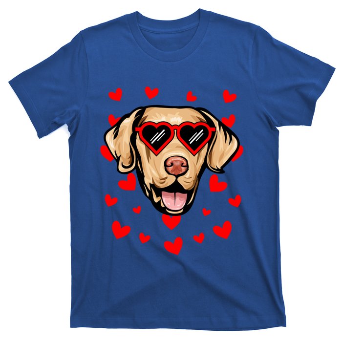 Chesapeake Bay Retriever Valentines Day Love Heart Glasses Gift T-Shirt