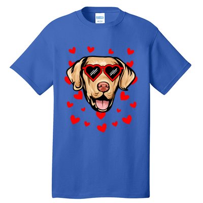 Chesapeake Bay Retriever Valentines Day Love Heart Glasses Gift Tall T-Shirt