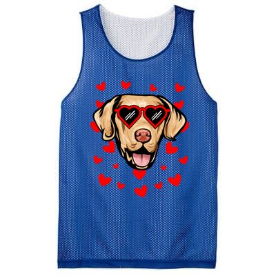 Chesapeake Bay Retriever Valentines Day Love Heart Glasses Gift Mesh Reversible Basketball Jersey Tank