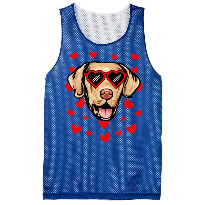 Chesapeake Bay Retriever Valentines Day Love Heart Glasses Gift Mesh Reversible Basketball Jersey Tank