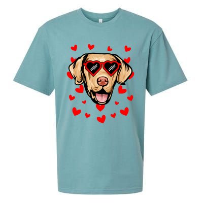 Chesapeake Bay Retriever Valentines Day Love Heart Glasses Gift Sueded Cloud Jersey T-Shirt