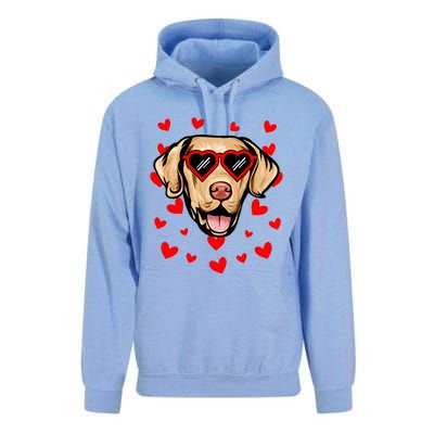 Chesapeake Bay Retriever Valentines Day Love Heart Glasses Gift Unisex Surf Hoodie