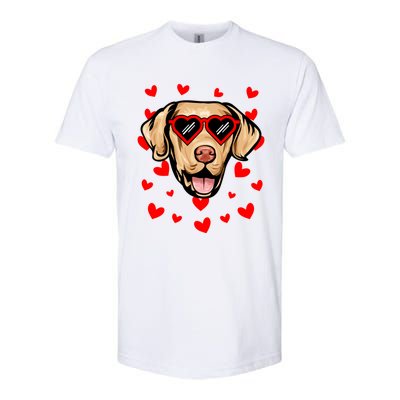 Chesapeake Bay Retriever Valentines Day Love Heart Glasses Gift Softstyle CVC T-Shirt