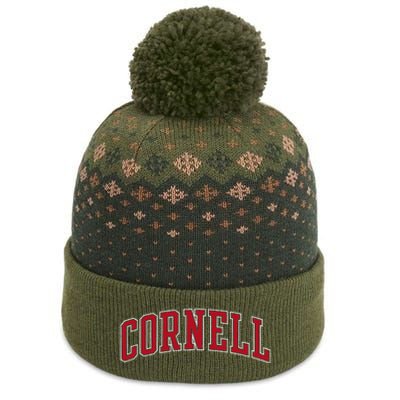 Cornell Big Red Apparel Neutral Game Day Arch The Baniff Cuffed Pom Beanie