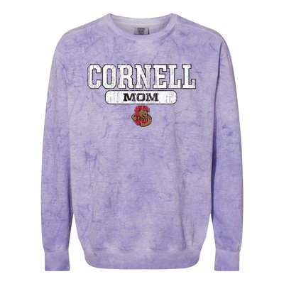 Cornell Big Red Mom Block Pill Icon Colorblast Crewneck Sweatshirt