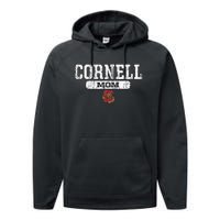 Cornell Big Red Mom Block Pill Icon Performance Fleece Hoodie