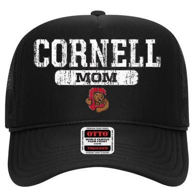 Cornell Big Red Mom Block Pill Icon High Crown Mesh Back Trucker Hat