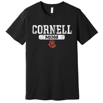 Cornell Big Red Mom Block Pill Icon Premium T-Shirt