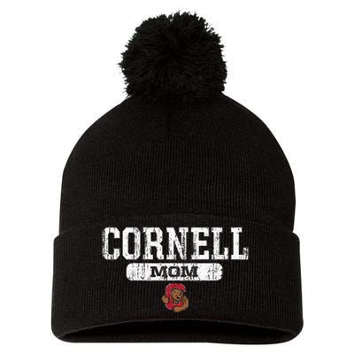 Cornell Big Red Mom Block Pill Icon Pom Pom 12in Knit Beanie