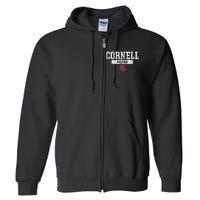 Cornell Big Red Mom Block Pill Icon Full Zip Hoodie