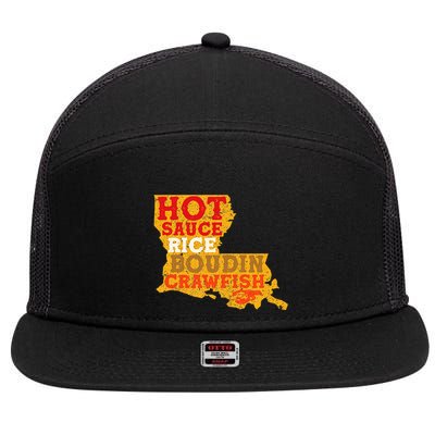 Crawfish Boil Retro Louisiana Usa Cajun Seafood Festival 7 Panel Mesh Trucker Snapback Hat