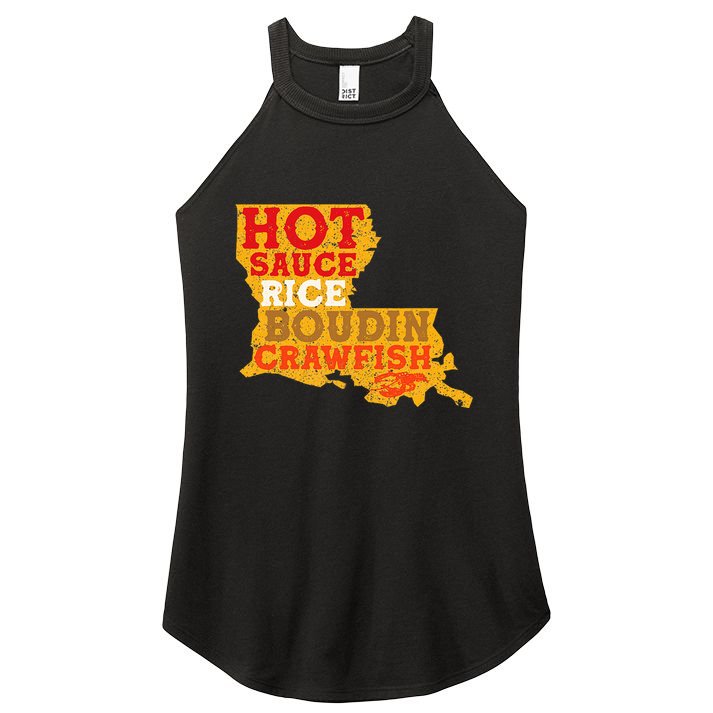 Crawfish Boil Retro Louisiana Usa Cajun Seafood Festival Women's Perfect Tri Rocker Tank
