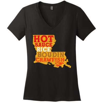 Crawfish Boil Retro Louisiana Usa Cajun Seafood Festival Women's V-Neck T-Shirt