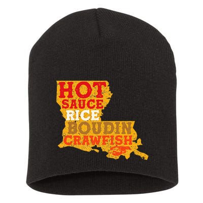Crawfish Boil Retro Louisiana Usa Cajun Seafood Festival Short Acrylic Beanie