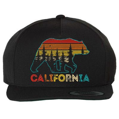 California Bear Retro Nature Outdoor Hiking Souvenir Wool Snapback Cap