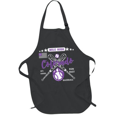 Colorado Baseball Rocky Mountain Skyline Baseball Apron