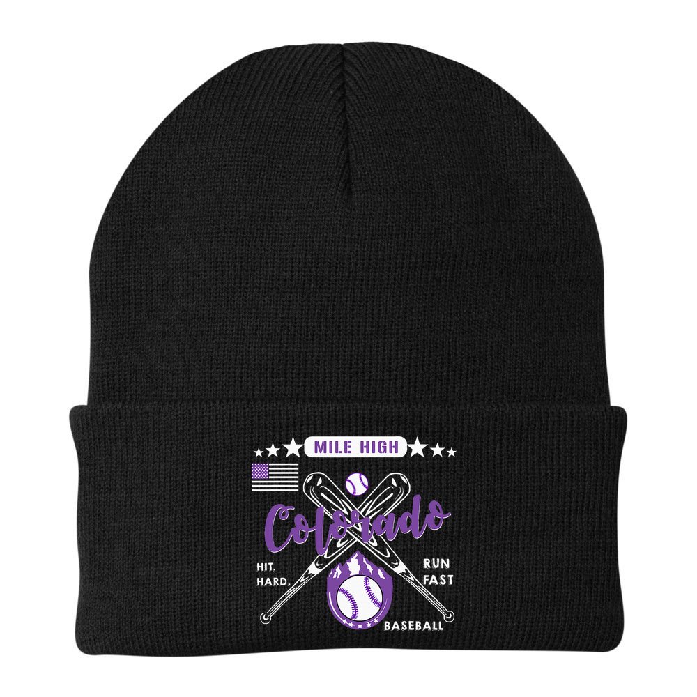 Colorado Baseball Rocky Mountain Skyline Baseball Beanie
