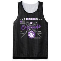 Colorado Baseball Rocky Mountain Skyline Baseball Mesh Reversible Basketball Jersey Tank