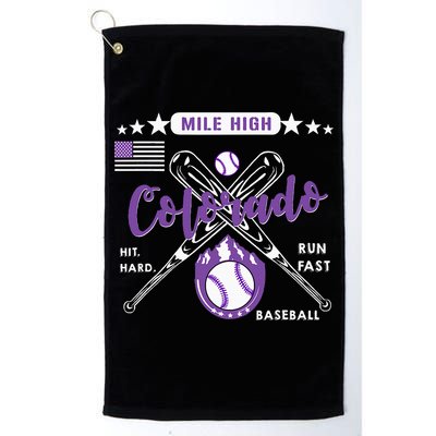 Colorado Baseball Rocky Mountain Skyline Baseball Golf Towel