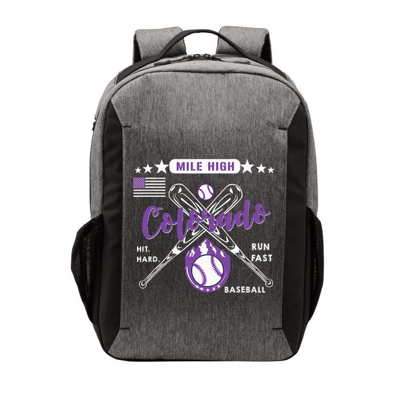 Colorado Baseball Rocky Mountain Skyline Baseball Vector Backpack