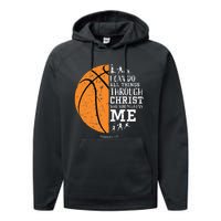 Christian Basketball Religious Gifts Performance Fleece Hoodie