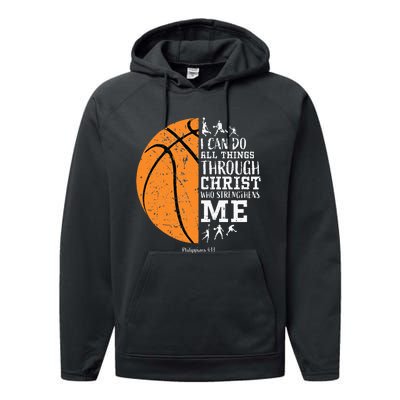 Christian Basketball Religious Gifts Performance Fleece Hoodie