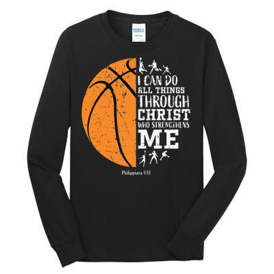 Christian Basketball Religious Gifts Tall Long Sleeve T-Shirt