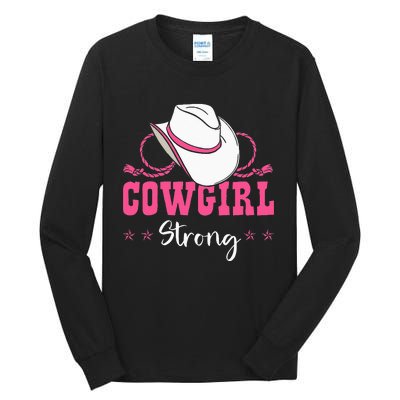 Cowgirl Barrel Racing Roping Horseback Riding Rodeo Tall Long Sleeve T-Shirt