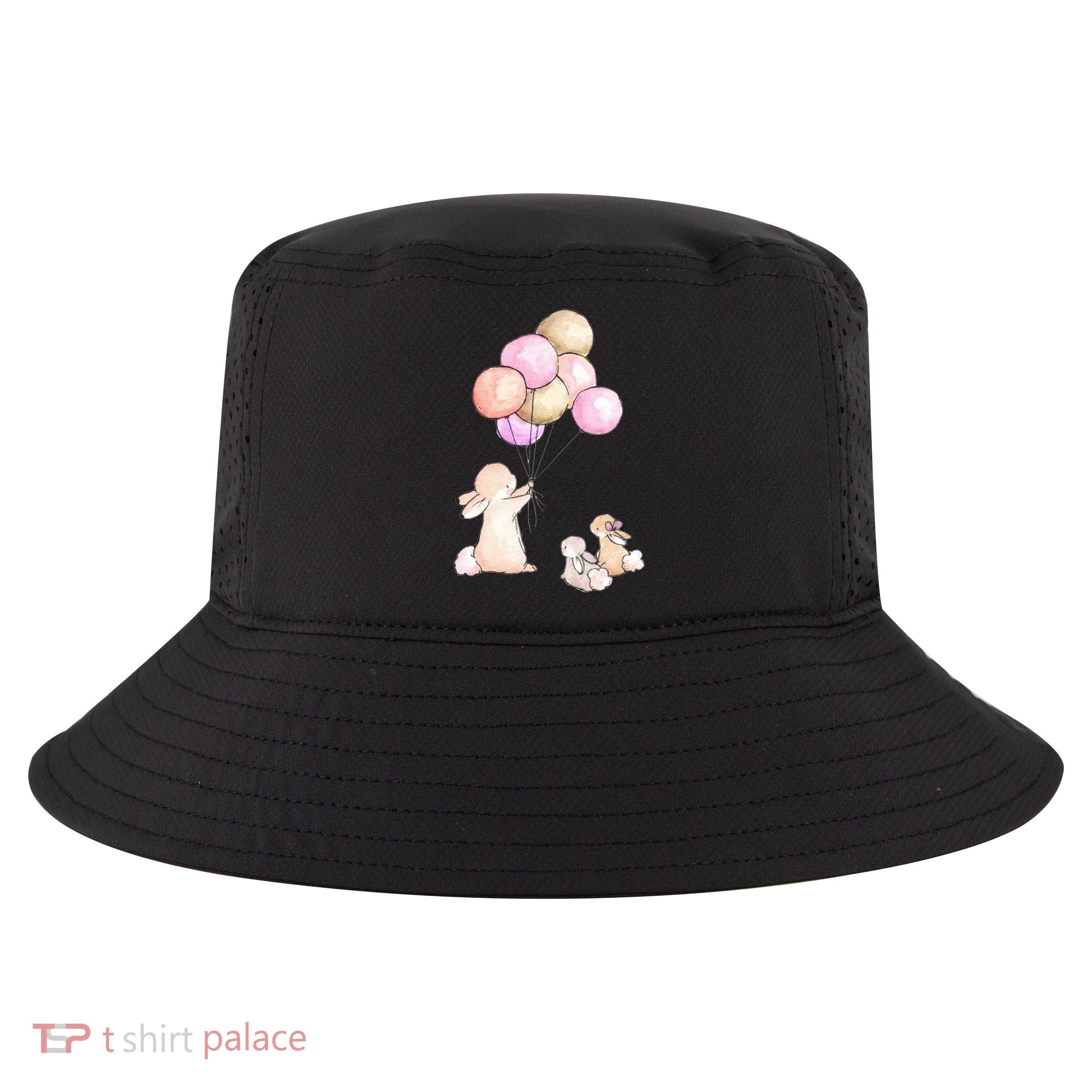 Cute Bunny Rabbit Balloon Cool Comfort Performance Bucket Hat