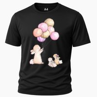 Cute Bunny Rabbit Balloon Cooling Performance Crew T-Shirt